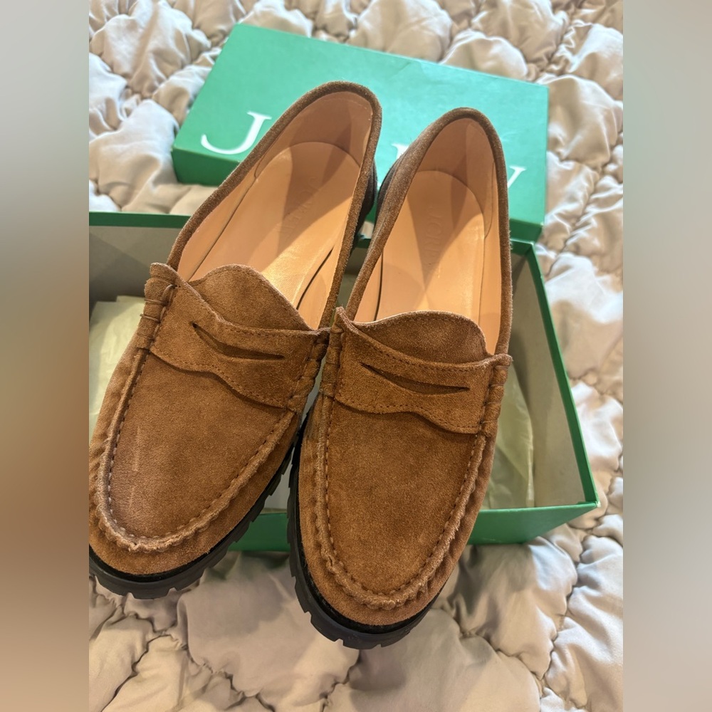J. Crew Tan Suede Loafers